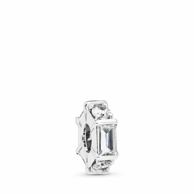 Pandora Ice Sculpture Spacer Charm Ireland - Sterling Silver/Cubic Zirconia - 634907SNO